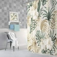 VEIVIAN Tropical Plant Shower Curtain, Sage Green Palm Leaves, Bathroom