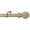 Cottage, variant on Urbanest Adjustable Single Curtain Rod Set Lecca Finials – 1 - Inch Diameter, With Renaissance Gold Rod, 28–48 Inches