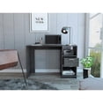 thumbnail image 4 of FM FURNITURE Arlington Computer Desk with two shelves Engineered Wood Gray, 4 of 7