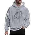 thumbnail image 1 of Styesk Chemises Hommes Mode Décontractée à Capuche Imprimé avec Poche Chandail Manches Longues Chandail en Molleton, 1 of 4
