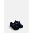 thumbnail image 2 of Wonder Nation Toddler Girls Velvet Bow Ballet Flats, 2 of 5