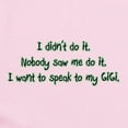 thumbnail image 2 of CafePress - Want To Speak To Gigi Infant Bodysuit - Baby Light Bodysuit, Size Newborn - 24 Months, 2 of 4