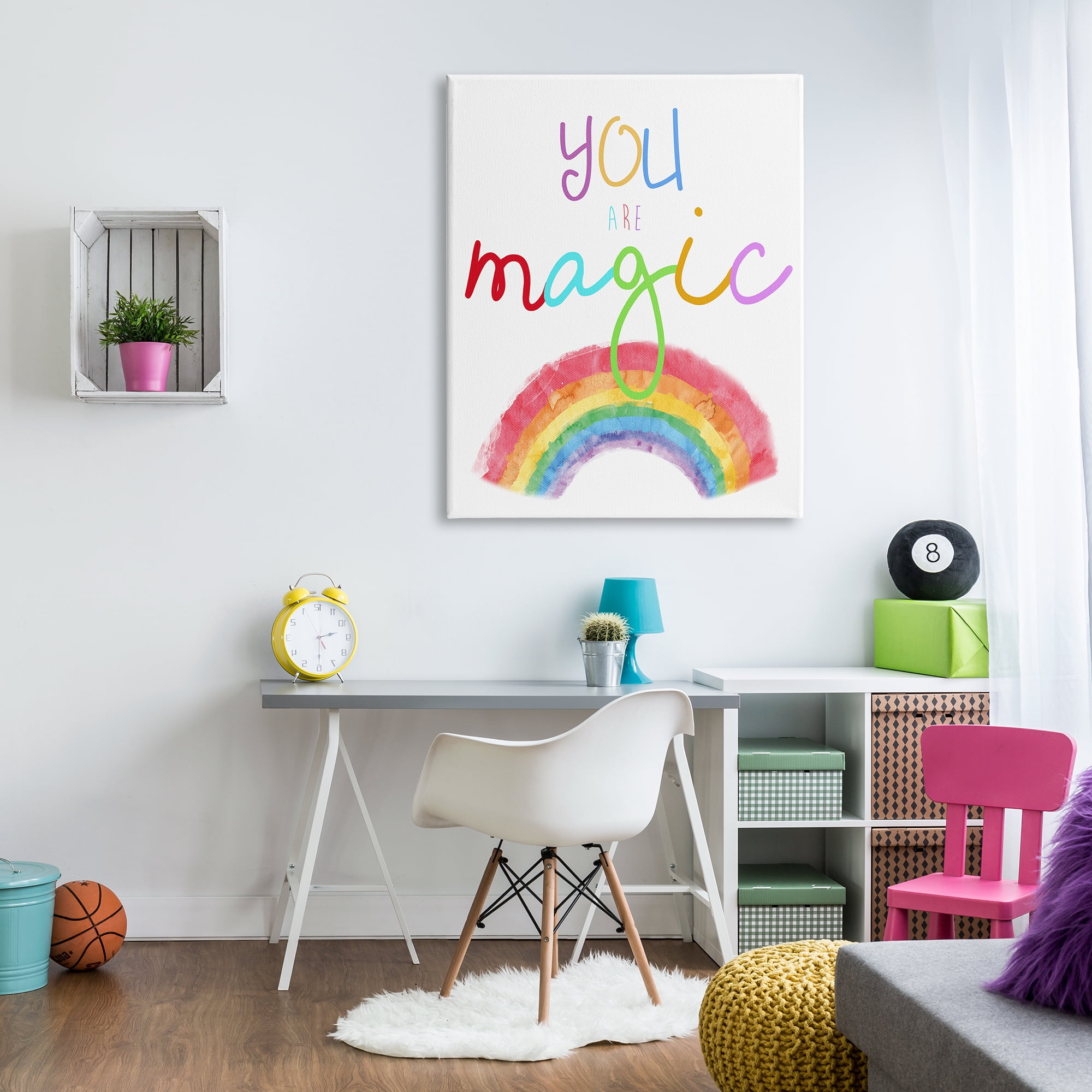 Stupell Industries You Are Magic Rainbow Landscape Painting Gallery Wrapped Canvas Art Print Wall Art, 36 x 48