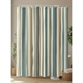 thumbnail image 4 of Boho Vertical Stripes Shower Curtain, Green Beige Simple Lines Waterproof Shower Curtain Set with 12 Hooks Lightweight Washable Fabric Shower Curtains for Bathroom 60x72 Inches, 4 of 6