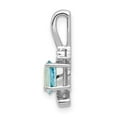 thumbnail image 2 of FB Jewels 14k White Gold Blue Topaz Diamond Pendant, 2 of 3