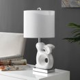 thumbnail image 5 of SAFAVIEH Ruby 19 in. Bunny White Ceramic Table Lamp with 100% White Cotton Shade, 5 of 6