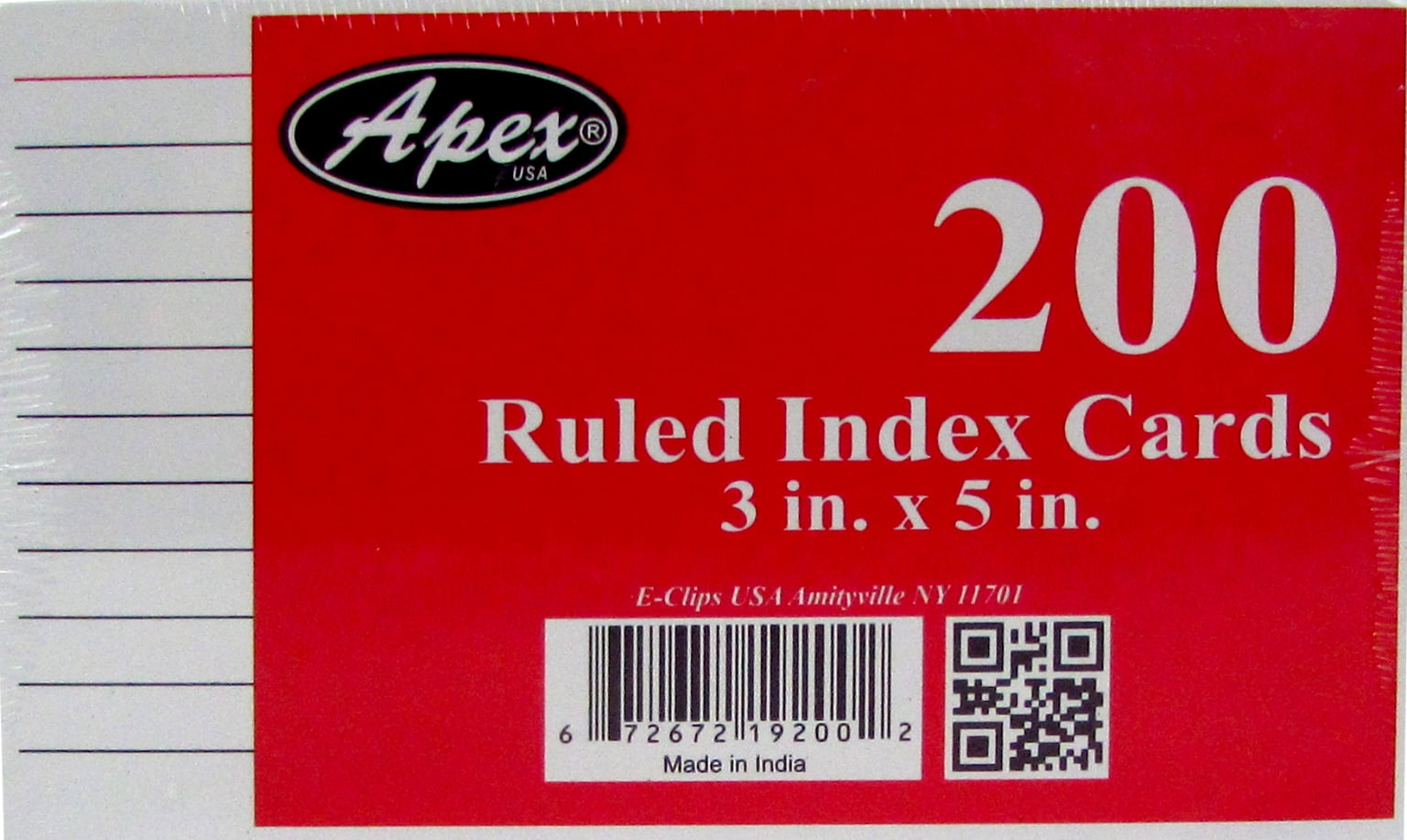 Index Cards, 3" x 5" 200ct(Pack of 36 )