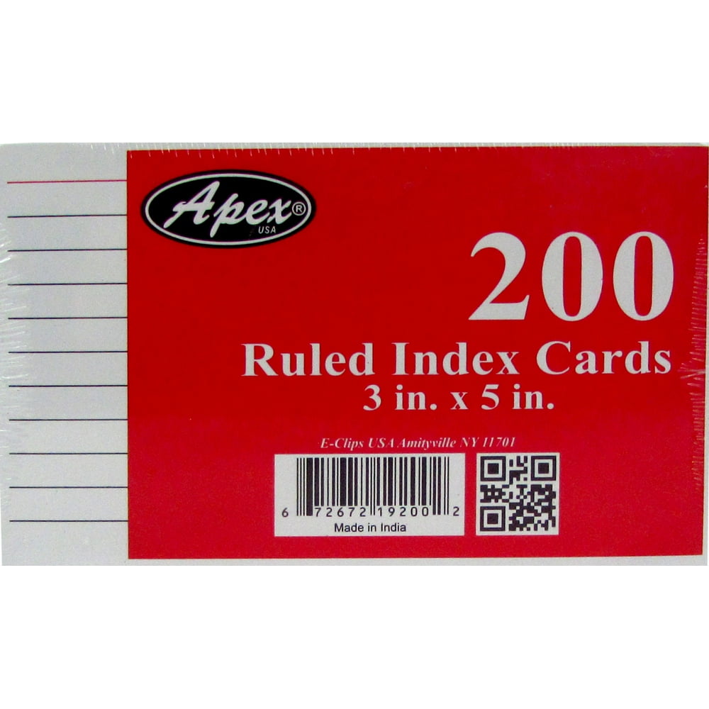 Index Cards, 3" x 5" 200ct(Pack of 36 )