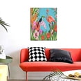 thumbnail image 4 of KLL Tropical Jungle Flamingo Print Canvas Wall Art, Canvas Painting Prints Canvas Art Wall Decor Home Decoration for Living Room Bedroom Office, 4 of 6