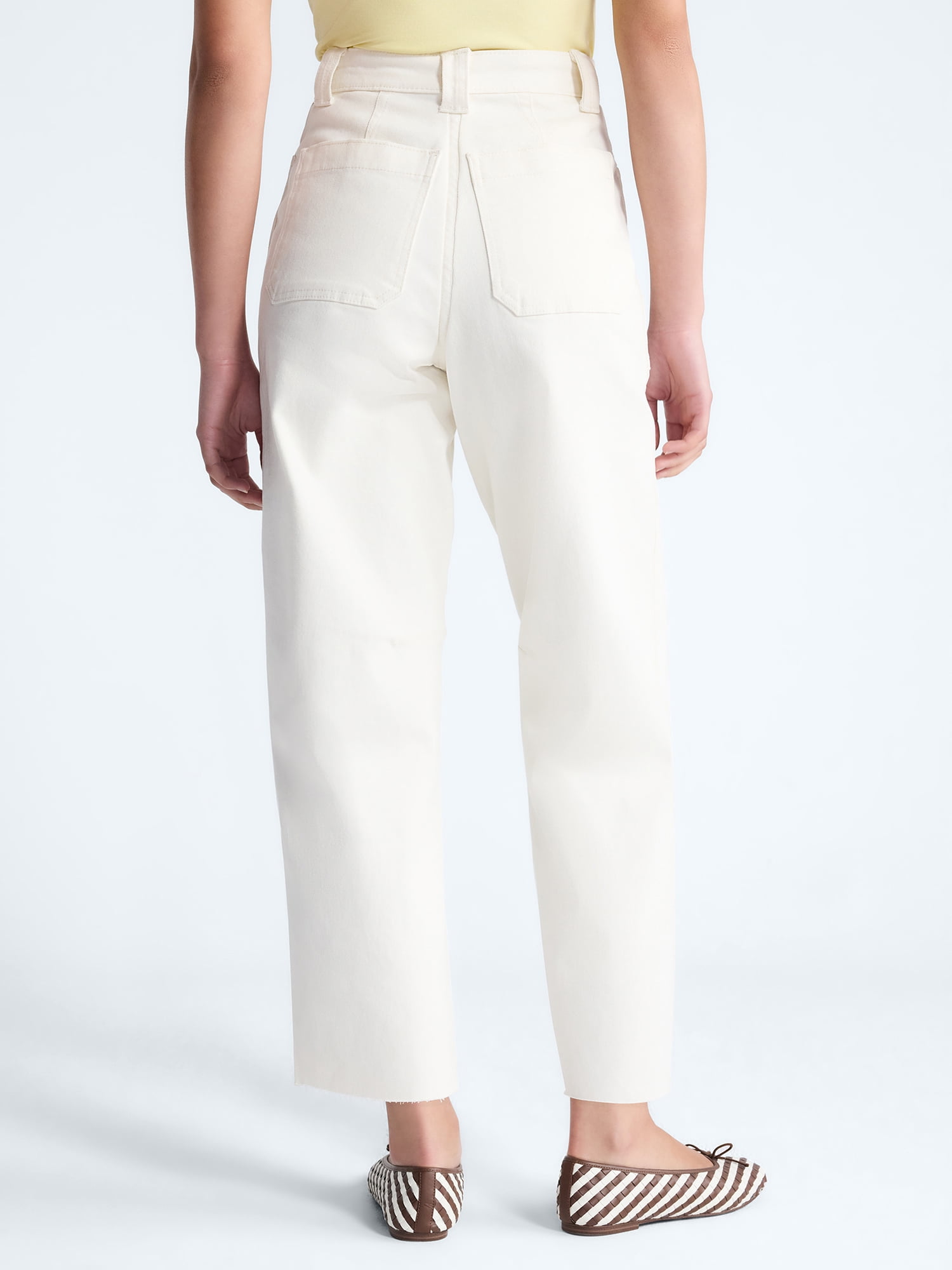 Free Assembly Women's Cropped Carpenter Barrel Jeans, 27" Inseam, Sizes 0-20