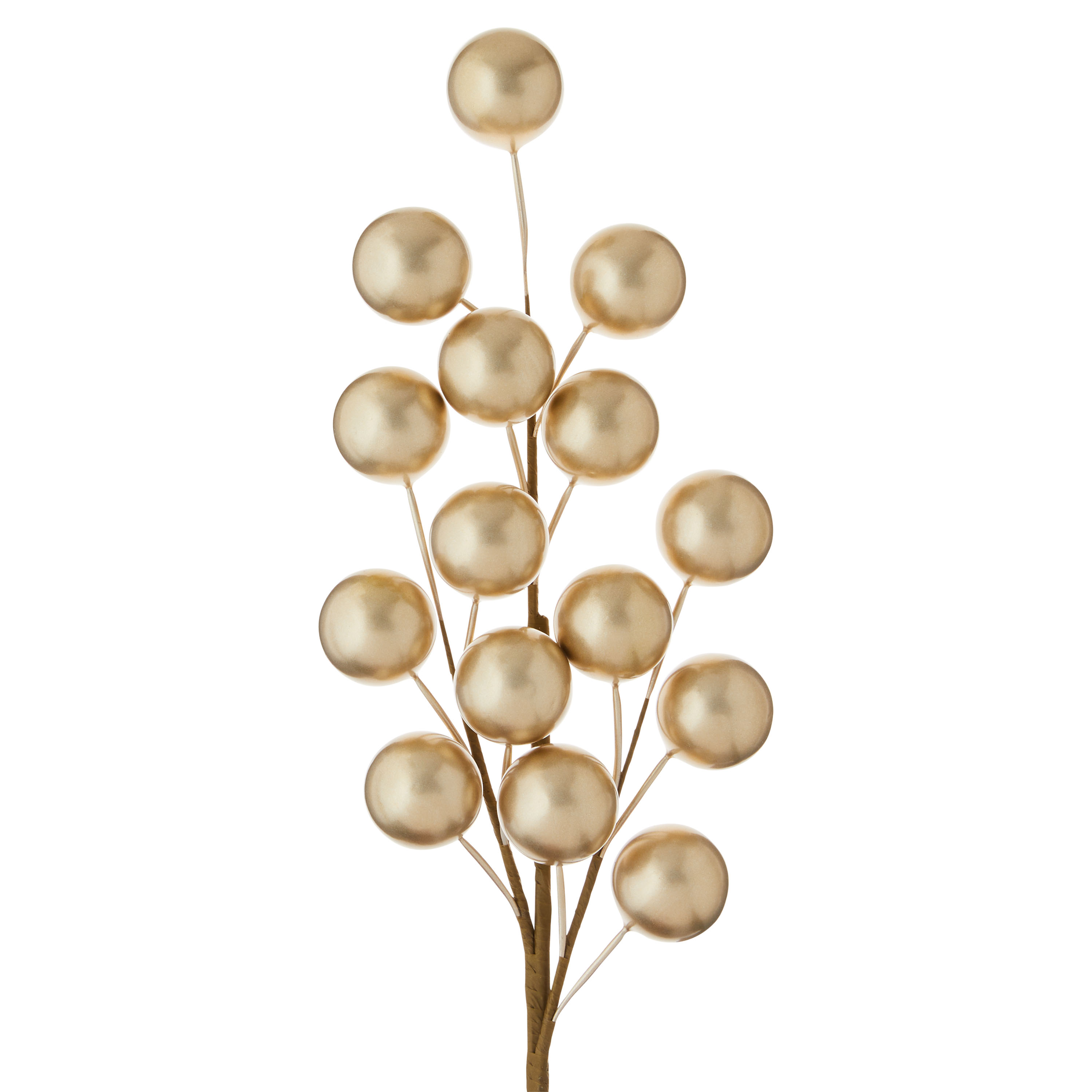 Champagne Foam Ball Decorative Christmas Pick, 18 in, by Holiday Time