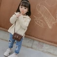 thumbnail image 6 of Teen Girls Jeans Elastic High Waist Wide Leg Denim Pants Jeans for Toddler Girls 11, 6 of 7