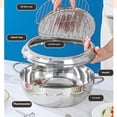 thumbnail image 2 of BZOTY Stainless Steel Deep Fryer 2025 New Japanese Deep Fryer Pot Stainless Steel Deep Frying Pan With Lid Temperature Control & Oil Drip Drainer Filter Rack For Kitchen Home Use-C, 2 of 4
