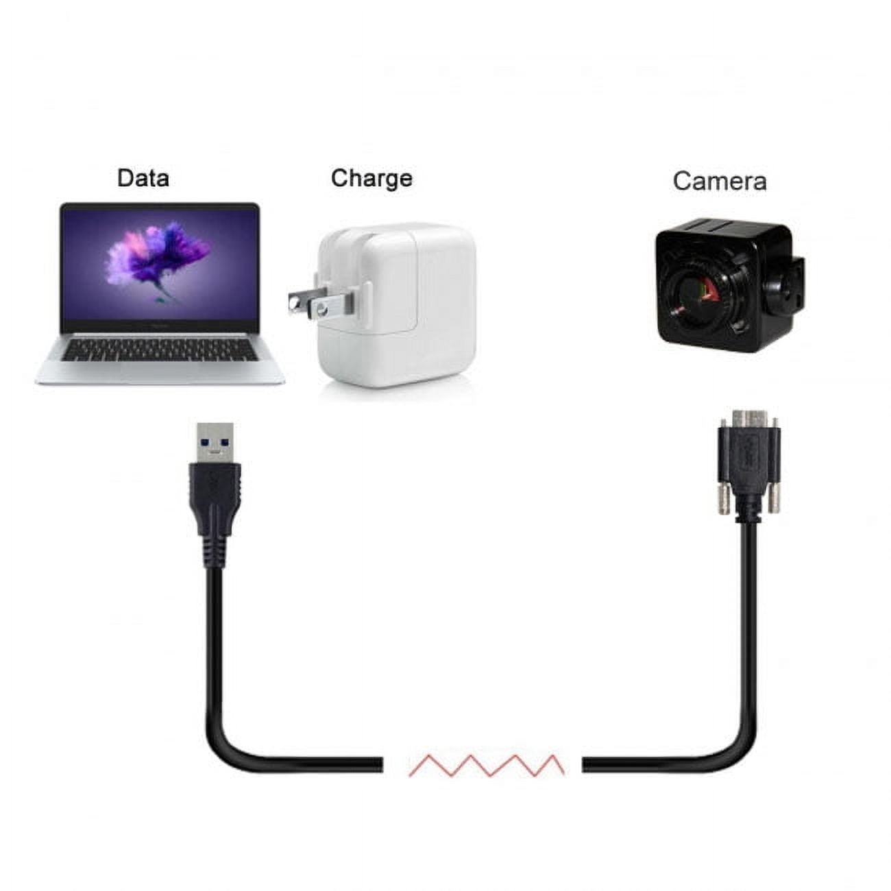 Xiwai USB 3.0 A type Cable Male to Micro USB 3.0 B Male with Mount Panel Screws for Hard Disk Mobile Phone