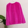 thumbnail image 3 of Duoif Faux Fur Coat Women Cardigan Thick Women Overcoat Coat Winter Coat Solid Jacket Warm Outercoat Women's Coat Womens Winter Coats Hot Pink XXXL, 3 of 6