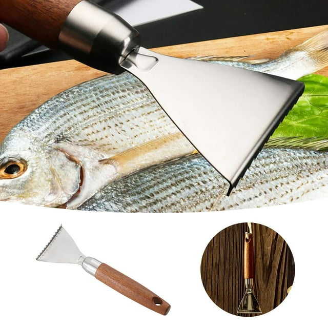WIFKLSIIPG 304 Stainless Steel Sharp Durable Fish Scale Remover 2024 Upgrade Fish Scale Remover Quick Fish Descaler Tool Escamador De Pescado Reliable Fish Scraper for Fish Scaling Cleaning(Silver)