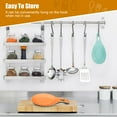 thumbnail image 1 of Wosthever 3 uds Gel de sílice fácil de limpiar cuchara de goma de silicona resto cocina cucharas de té limpias y organizadas Mostrada verde naranja negro, 1 of 6