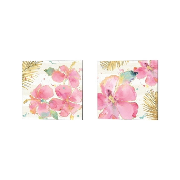 Metaverse Anne Tavoletti 'Flamingo Fever' Canvas Art (Set of 2)