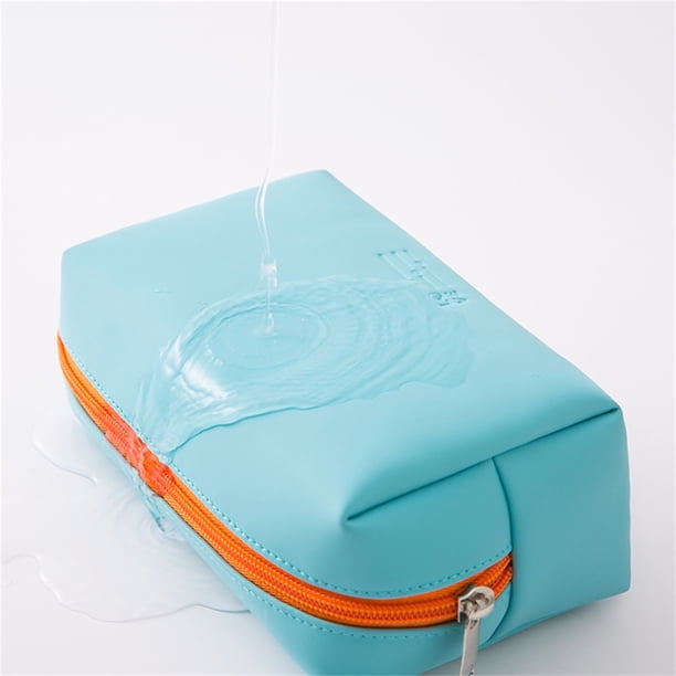 Xihbxyly Neceser, Elegante Estuche de Maquillaje Portátil, Organizador de Artículos de Tocador de Gran Capacidad, de Cuero de Fácil Limpieza, Imprescindibles de Viaje, para Viajes Nocturnos, con Dise