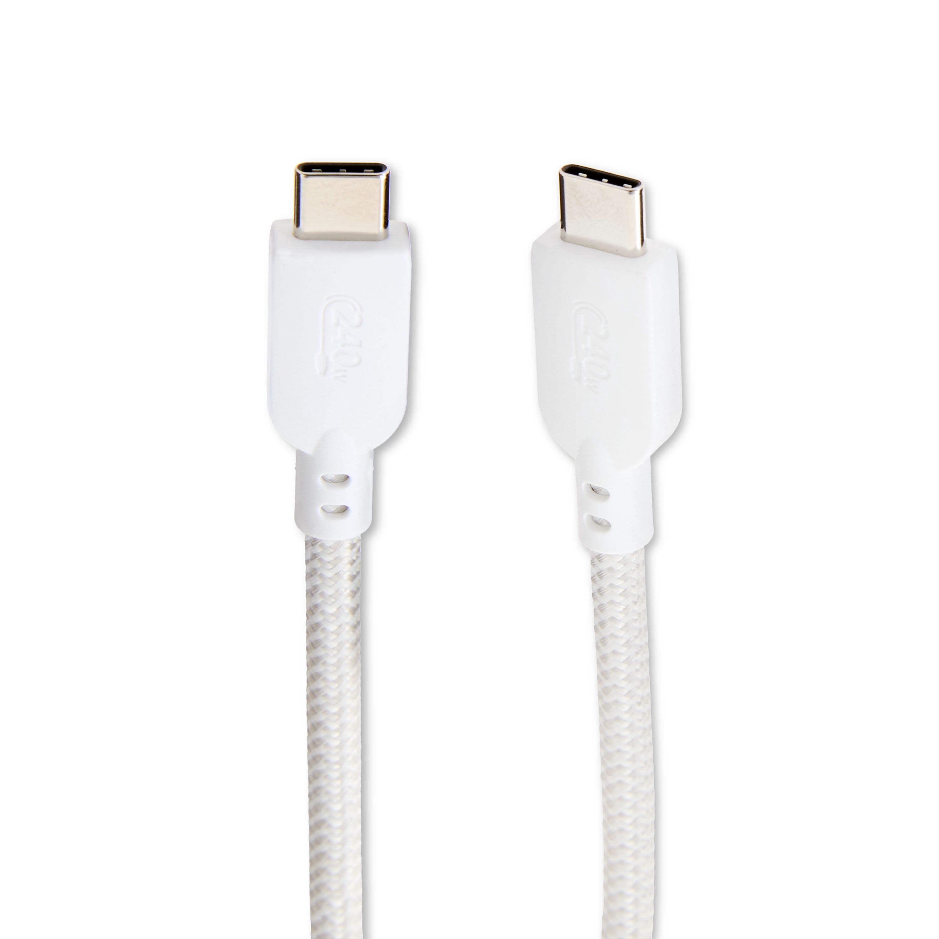 onn 6' USB-C to USB-C Cable White, Fast Charging and Data Transfer for Laptops