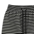 thumbnail image 4 of Womens Striped Wide Leg Pants High Waist Drawstring Casual Vacation Lounge Trousers Black Free Size, 4 of 4
