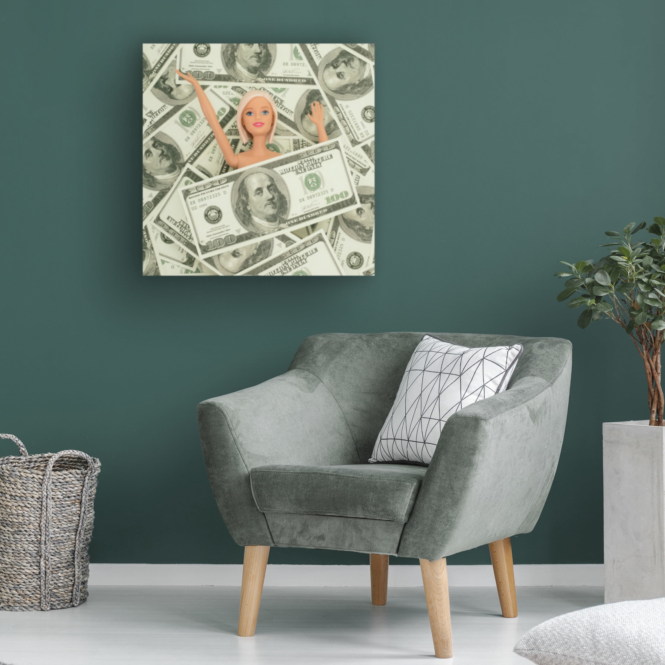 Canvas Wall Art - Julia Ramiro 'American Beauty' Wall Art for Living Room, Bedroom, or Office Décor by Trademark Fine Art - 14 x 14 Inches