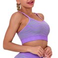 thumbnail image 1 of Sujetador deportivo para mujer, almohadilla extraíble a rayas, espalda cruzada, Yoga, gimnasio, 1 of 8