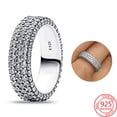 thumbnail image 3 of 2023 New Sterling Silver Sparkling Pavé Zircon Elevated Red Heart Crystal Ring DIY Women Party Wedding Jewelry Ring Gift, 3 of 6