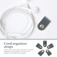 thumbnail image 3 of CIMAXIC 5Pcs Dark Green Household Cable Organizer Straps with Snap Button for Earbud and Charging Cord Management, 3 of 6