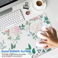 thumbnail image 4 of Pink and White Roses Mouse Pads Pad Mouse Waterproof Washable for Office Home Work Gaming Gifts Tables Mousepads Rubber Base Mousepad with Stitched Edges 35.4x15.7inches, 4 of 7