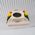 thumbnail image 2 of Bird Feeding Cup Hanging Parrot Feeder Stainless Steel Food Water Bowls with Platform Perch for African Greys Budgies, 2 of 10