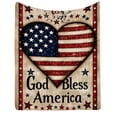 thumbnail image 2 of Nkmbld 4th of July Patriotic Blanket, Memorial Day Soft Cozy Flannel Blanket, Patriotic Lightweight Cozy Fleece Blanket for Couch Sofa Bed Decor, 2 of 8
