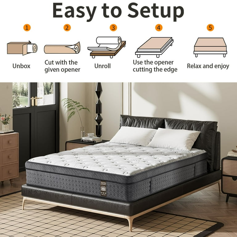 California King Mattress, KOW 14 inch California King Size Hybrid