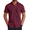 Wine Red, variant on Mens Short Sleeve Button Down Shirts Business Casual No Tuck Shirts Summer Wedding Shirt