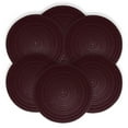 thumbnail image 5 of Round Placemats Set of 6 for Dining Table, Table Placemats, PVC Vinyl, 18x12 Inches - Maroon, 5 of 14