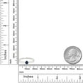 thumbnail image 4 of Gem Stone King 10K White Gold Blue Sapphire Solitaire Engagement Ring for Women (0.24 Cttw, Round 3.5MM, Gemstone September Birthstone, Size 6), 4 of 6