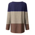 thumbnail image 5 of Long Sleeve Shirts for Women Dressy Casual Crew Neck Hem Flowy Tops Color Block Geometry Printed Oversized Loose Tunic Shirts Graphic Tees for Spring Fall #B06-Orange S, 5 of 5