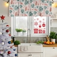 thumbnail image 5 of Sage Green Red Coral Curtain Valances for Windows, Kitchen Valance Window Treatments Panel 2 Pack, Coastal Nautical Summer Beach Rod Pocket Short Curtains for Bathroom Bedroom 60 x 18 Inch, 5 of 8
