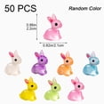 thumbnail image 2 of Jiibva 50Pcs/Set In The Dark Luminous 7 Colors Rabbit Decorations Resin Miniature Bunnies Easter Mini Bunny Party Favors, 2 of 7