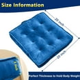 thumbnail image 6 of COOKCOK Floor Pillow Set of 2, Memory Foam Meditation Cushion, Floor Cushions for Adults Sitting, Large Square Seat Cushions for Yoga, Living Room, 20x20 Inch, Navy Blue, 6 of 7