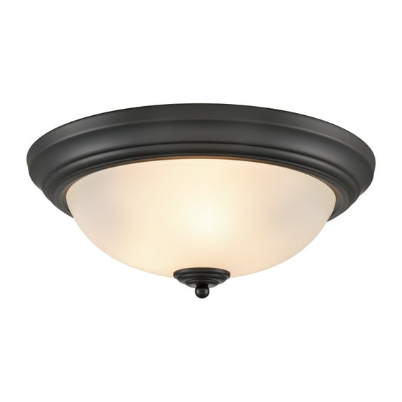 Elk Home 15-Inch Wide Basics Flush Mount, Traditional, Black