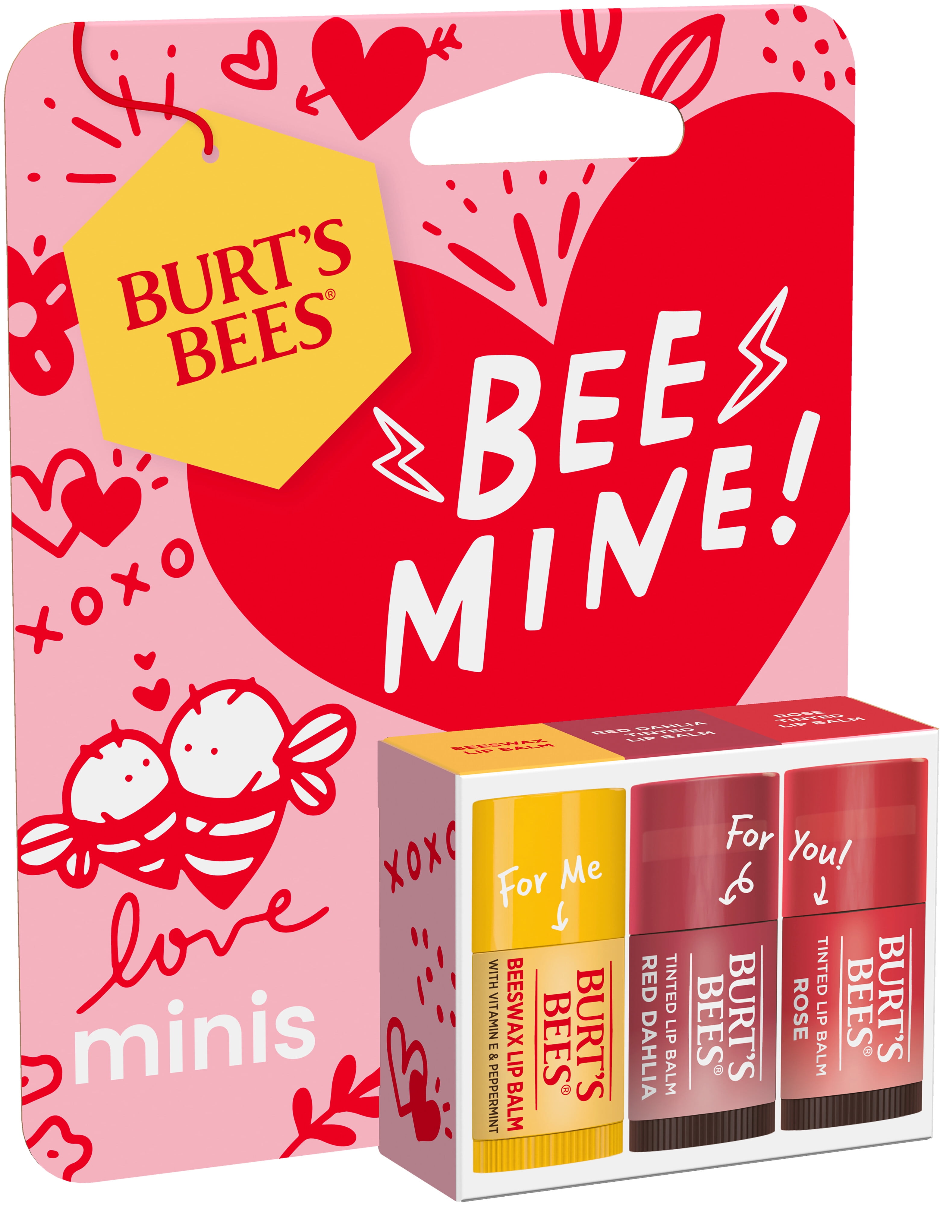 BRUNT リップサービス　セット Burt's Bees Non-Tinted Jingle Balms Original Beeswax Lip Balm Gift