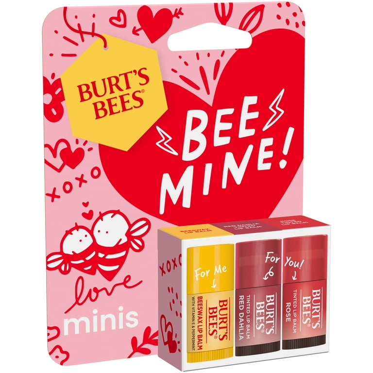 Burt's Bees Bee Mine Minis Lip Balm Gift Set, 3-Pack, 0.049 oz