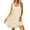 Khaki, variant on Women's Summer Dress 2026 Lace Eyelet V Neck Halter Casual Sundress A-Line Sleeveless Beach Dresses Navy S