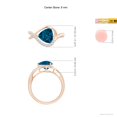 thumbnail image 4 of ANGARA Natural 1.4 ct London Blue Topaz Infinity Ring in 14K Rose Gold for Women (Size-8mm) | November Birthstone, Anniversary, Jewelry Gift for Women | Natural London Blue Topaz Ring, 4 of 9