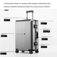 thumbnail image 3 of Equipaje rodante de aleación de aluminio y magnesio 100%, Maleta de viaje de aluminio, caja de carro de Metal, bolsa de embarque con contraseña de rueda Universal, 3 of 4