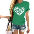 thumbnail image 2 of Pxiakgy Vente Chaude! T-Shirt Trèfle de la Saint-Patrick pour Femmes Chanceux Irlandais Manches Courtes T-Shirt Graphique Trèfle Mode Décontractée Imprimé Amour Col Rond Manches Courtes T-Shirt, 2 of 4