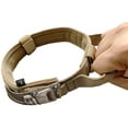 thumbnail image 2 of Reflective Dog Heavy Metal Buckle Collar with Handle Adjustable Nylon Pet Collar for Medium and Large Dogs Training (Brown,L ), 2 of 5