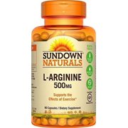 Sundown Naturals L-Arginine 500 mg, 90 Capsules