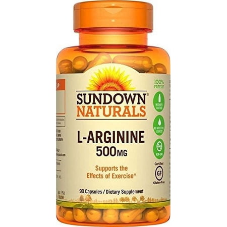 Sundown Naturals L-Arginine 500 mg, 90 Capsules